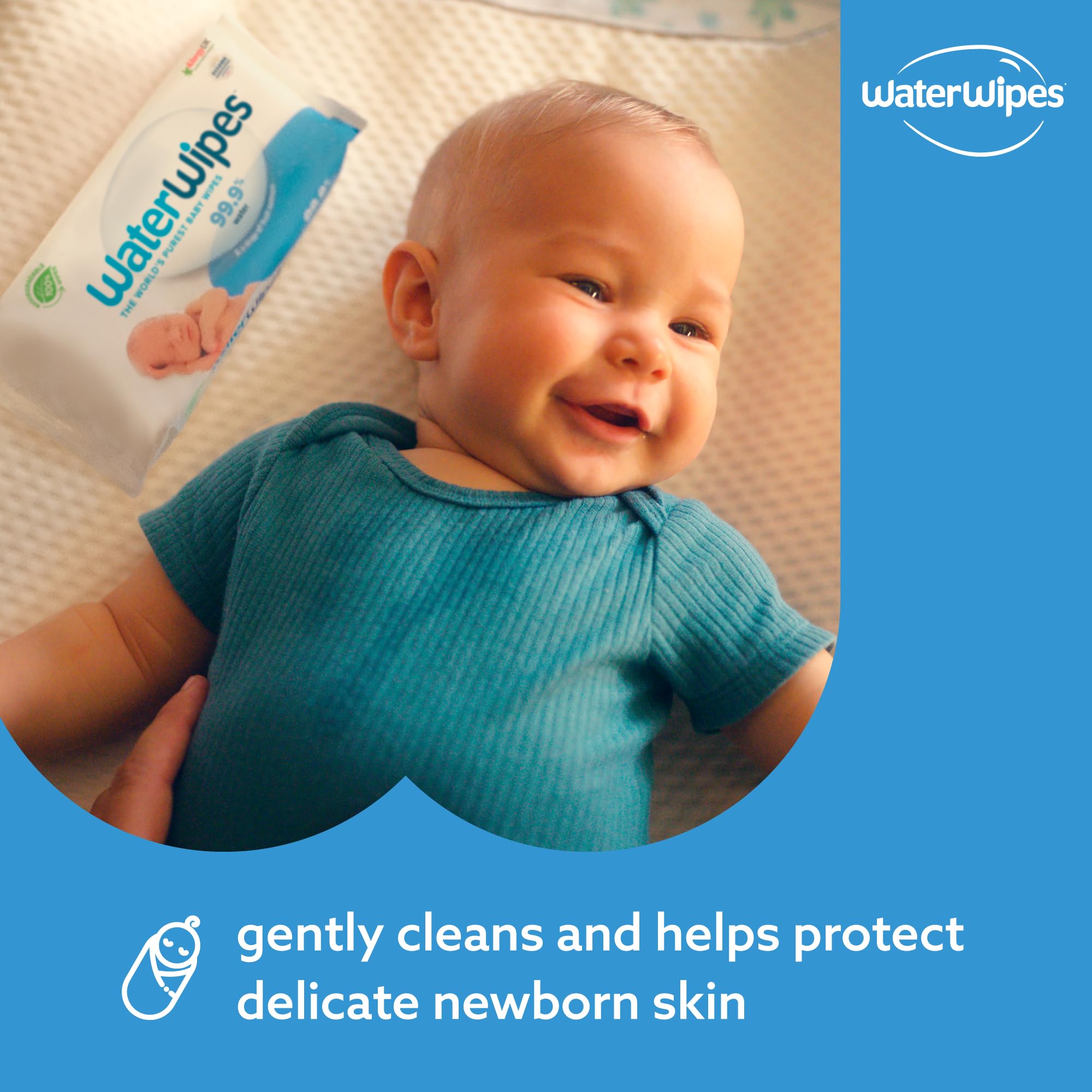 WaterWipes PlasticFree Originalbaby Wipes, 99.9 Water Based Wipes, Unscented & Hypoallergenic