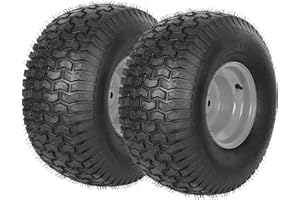 AR-PRO 20x8.00-8 Rear Tire and Wheel Assemblies for Riding Lawn Mowers - 3/4" Borehole, 3.5" Offset Hub and 3/16" Keyway, 4 P