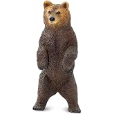 Safari Ltd. Grizzly Bear Toy - 4.2 Inch Realistic Wildlife Figure for Kids | 1.95 Inches Long x 4.2 Inches Tall, Ages 3+, Safety Tested, BPA Free PVC, Wildlife Play, School Projects, Dioramas