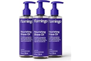 Flamingo Nourishing Shave Oil for Women with Coconut, Argan, & Avocado oils, 8 FL OZ, Pack of 3