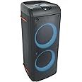 Rockville Rock Party 9 Portable Bluetooth Speaker, Dual 8" Woofers, 1000W, Deep Bass, LED Lights, Guitar/Mic Inputs, Rechargeable, Perfect for Parties