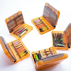 Tcakelox 5 Pack Mini Plastic Tackle Boxes for Small