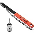 Oumers Bike Chain Tools Kit, Cassette Removal Tool Sprocket Remover Kit/Chain Whip and Cassette/Rotor Lockring Removal Tool with Guide Pin