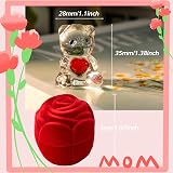 ERWEI Crystal Bear Gift Box for Mum Crystal Figurine 6cm Mom Gift view 4