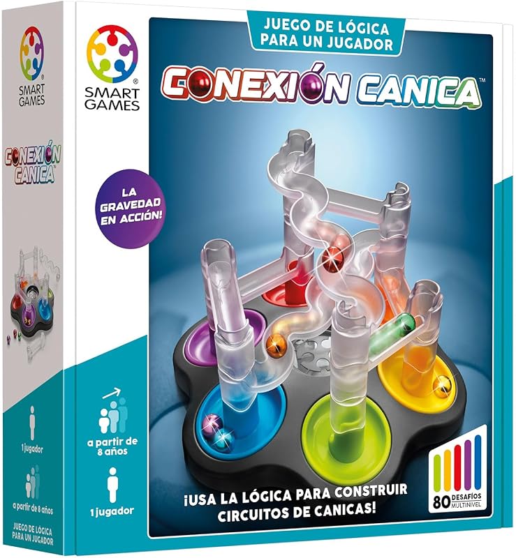 - Conexión Canica | Rompecabezas Niños Y Rompecabezas Adulto con 80 Desafíos Y 6 Canicas| Juegos Niños 8 Años O Más | Juegos Educativos En Solitario — foto 2 de 7