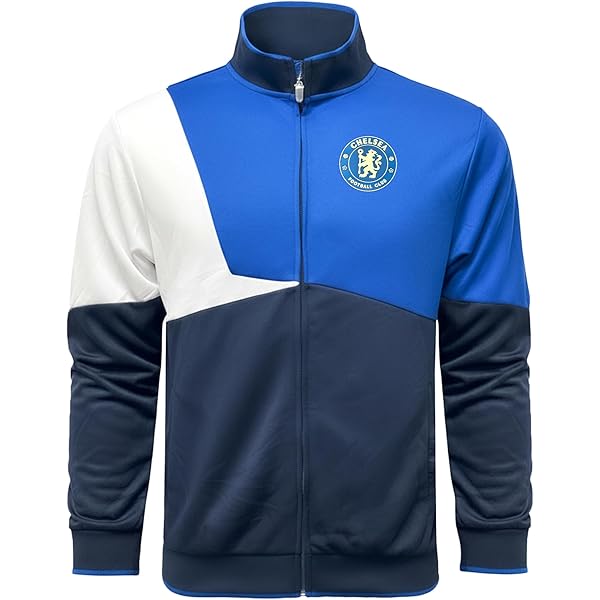 Survêtement Chelsea FC Homme - Veste à Fermeture Éclair Bleu Et Blanc - Taille S