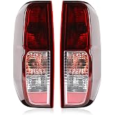 Tail Lights fits 2005-2021 Nissan Frontier 2009-2012 Suzuki Equator | Left and Right Side Brake Rear Lamp,Halogen Type Taillights, Smoked Red Replacement for NI2800170, NI2801170