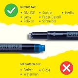 Online double-sided pen ink cartridges 4-pack royal blue universal refills view 6