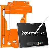 OMOTON PAPERSENSE Paper Screen Protector for iPad Pro 11 M4/M5, Paper Feel | Paper Texture, Matte Tempered Glass, Anti-Glare, 9H Hardness, Compatible with Apple Pencil &amp; Case, Dust-Free Install, 2 Pack