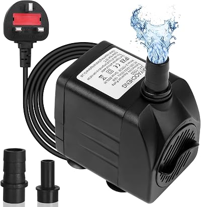 Flintronic Submersible Water Pump 800 L/H 16W Ultra-Quiet 1.6m Lift 2 Nozzles