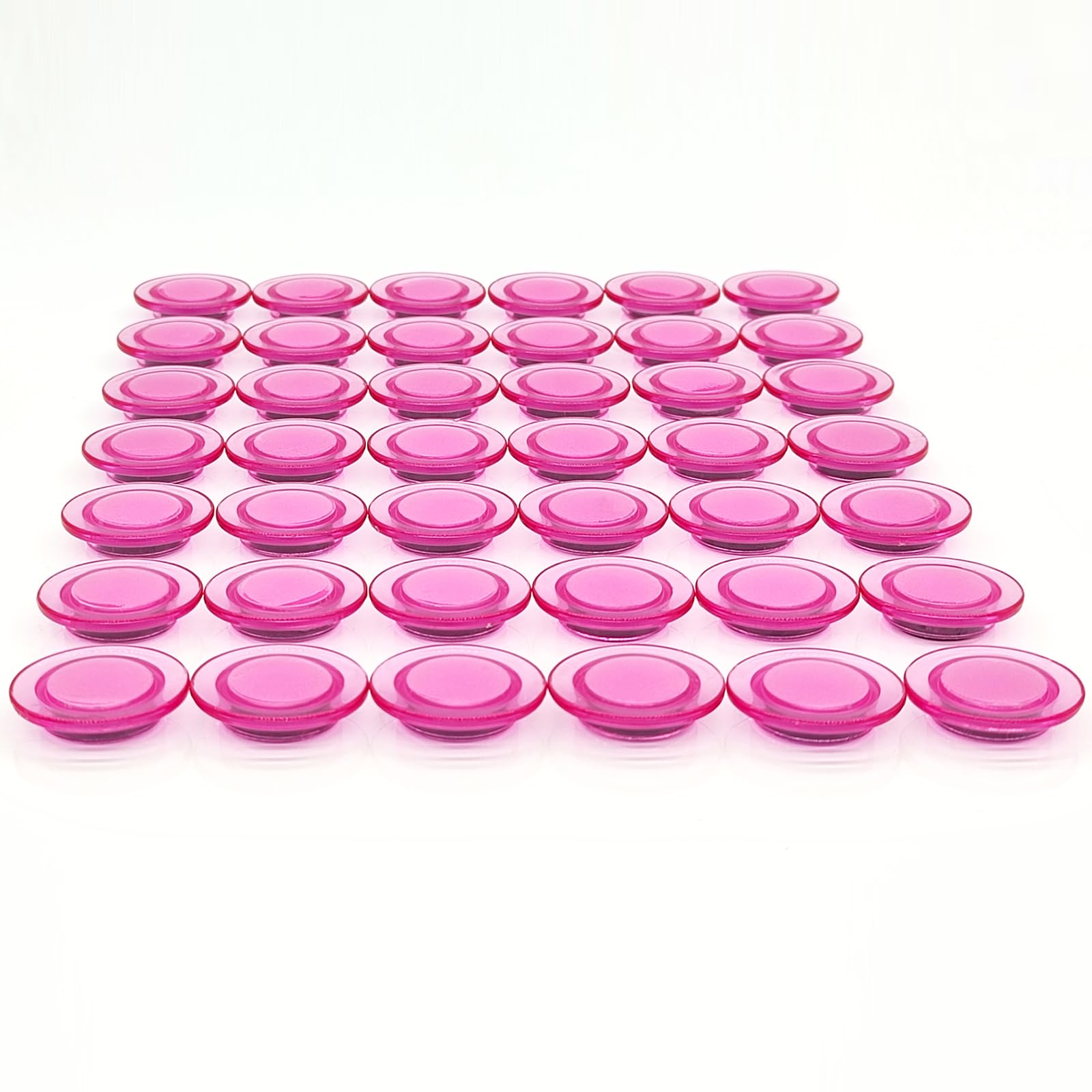 PYJLBX 42 Pack Strong Fridge Magnets – Small Round Transparent Rose Magnets for Whiteboard, Notice Board, Office & Crafts – Heavy Duty Cute Mini Magnets for Refrigerator, Memo Board, School and Home