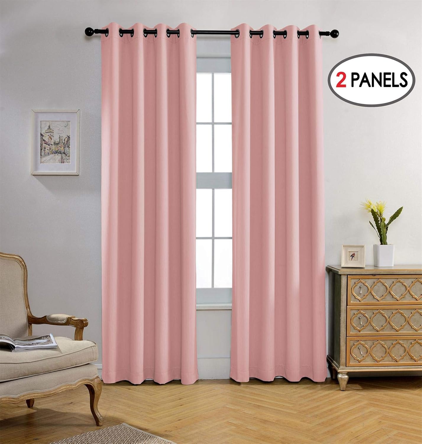 Amazon Com Miuco Blackout Curtains Room Darkening Curtains