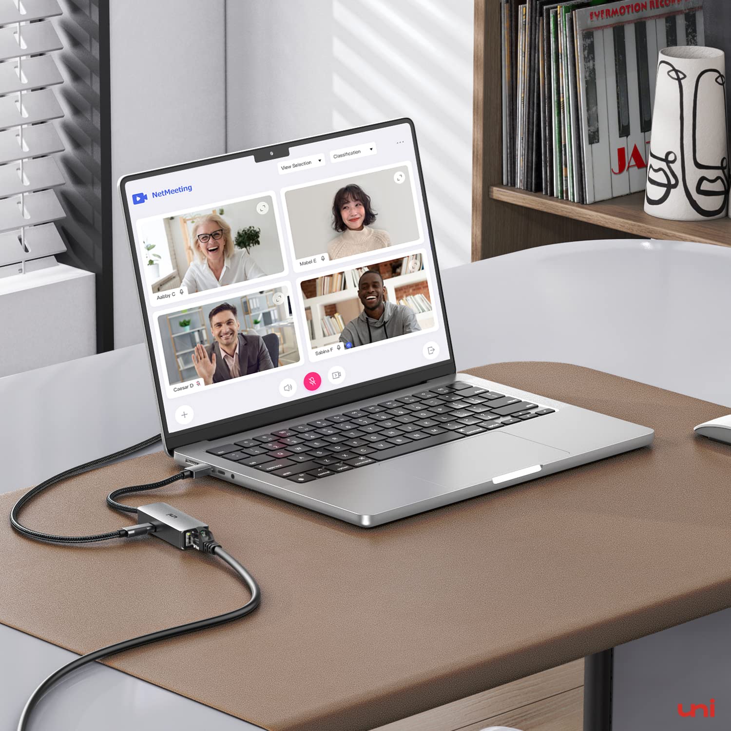 Uni Usb C To Ethernet Adapter With 100W Charging Port - 1Gbps Ethernet To Usb C - Gigabit Rj45 Lan Network Adapter For Laptop, Macbook Pro/Air, Dell Xps - View 8