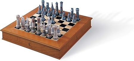 LLADRÓ Ajedrez con Caja Y Tablero. Ajedrez de Porcelana.: Amazon.es: Hogar