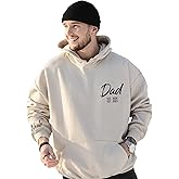 Merrvey Custom Dad Hoodies and Crewneck Sweatshirt with Kids Names on Sleeve Customized Hoody for Dad Gift Dad Birthday Gifts Boy Daddy Girl Personalized New Dad Men Multicolor