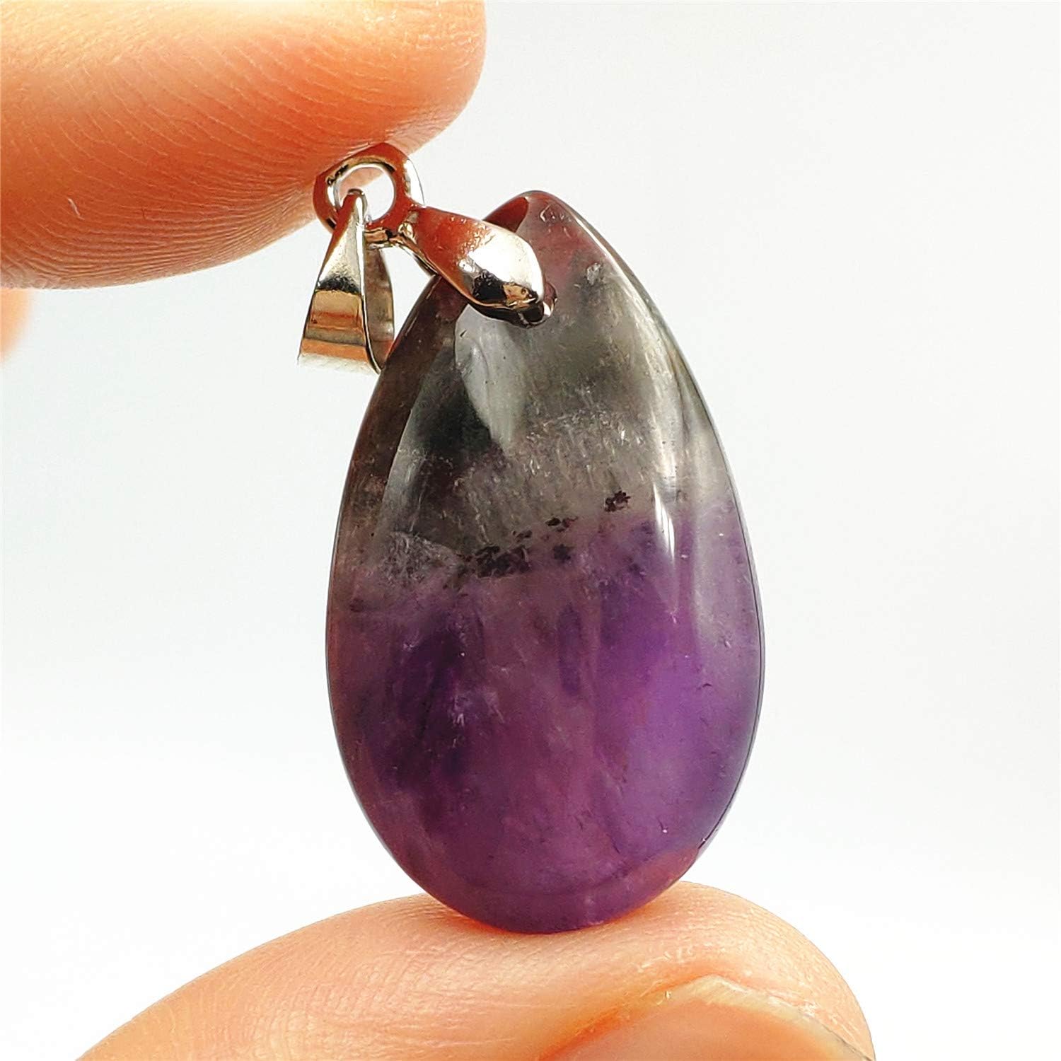 Natural Auralite 23 Purple Red Canada Water Drop Women Reiki Pendant 25x15x9mm AAAAA