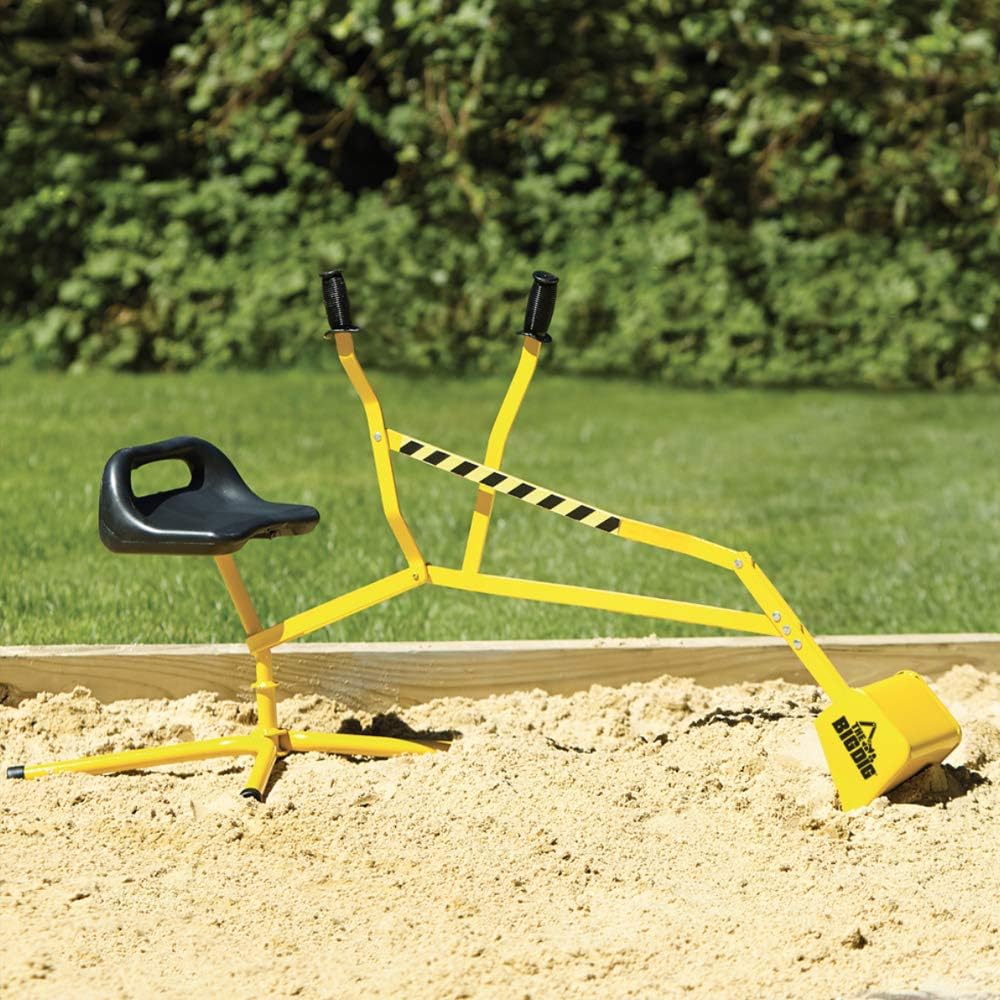 The Big Dig Sandbox Digger Excavator Crane with 360° Rotation with Base, Great for Sand, Dirt and Snow, Steel Outdoor Play Toy: Toys & Games