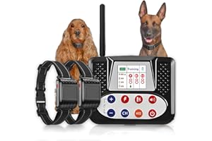 FULUPET Invisible Fence for Dogs, Electric Fence for Dogs, 2-in-1 Wireless Dog Fence with Big LCD Screen Control Remote, Electric Dog Fence Collar Adjustable & Waterproof Wireless Fence for Dogs