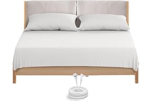 CUAZCCS Grounding Sheets - Organic Cotton and 10% Silver Fiber, Grounding Flat Sheet Wellness Sleep 76x80 Inch