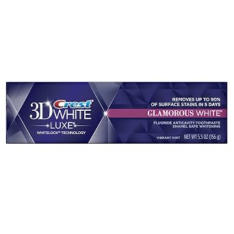 Crest 3D White luxe fluoride anticavity toothpaste glamorous White vibrant mint (037000891918)