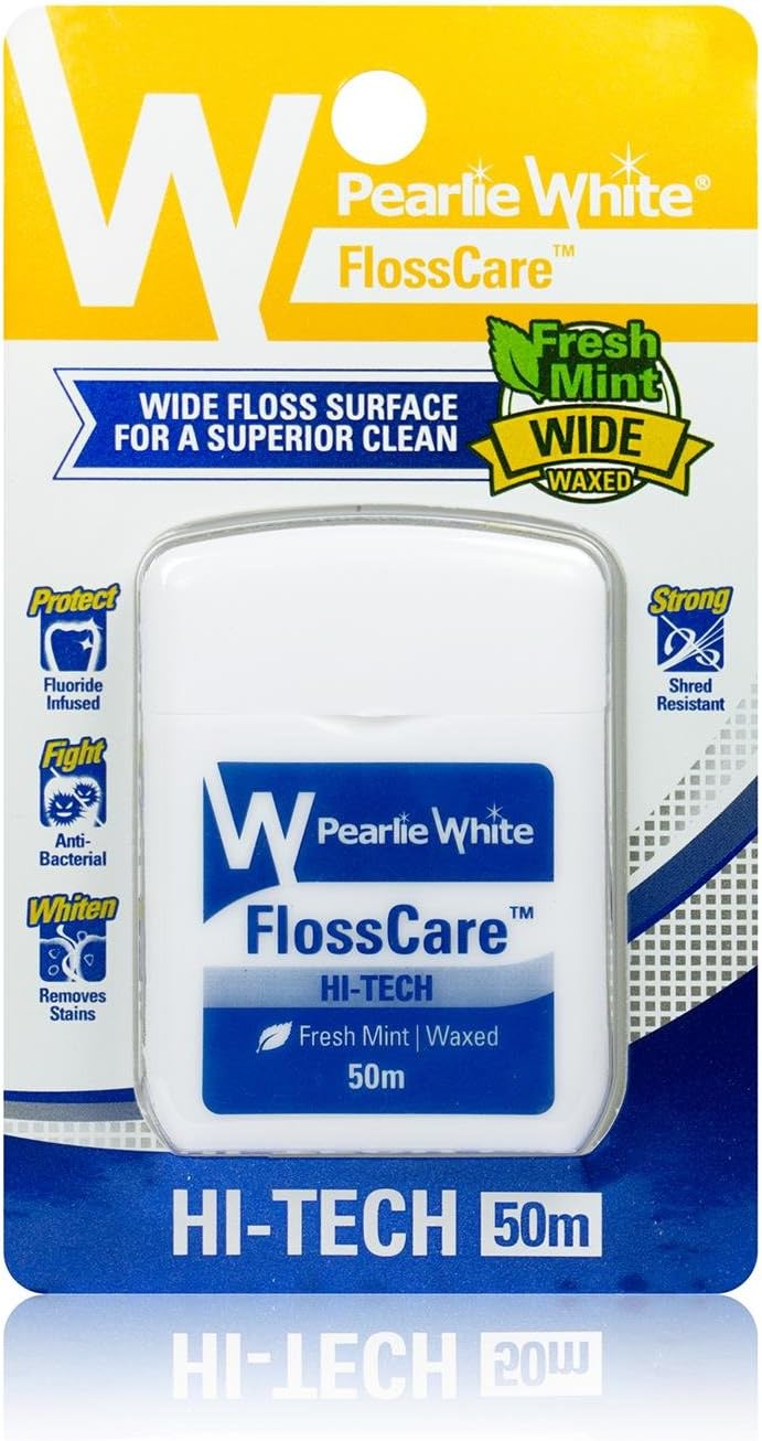 Pearlie White HiTech Floss Mint Waxed (50 Meters) BigaMart