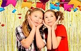 ASelected 6PK Gold Foil Fringe Curtains 1x2m Party Backdrop Photo Booth view 4