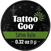 Tattoo Goo Tattoo Aftercare Balm, 0.32 oz (Travel Size), Natural Olive Oil & Beeswax, Supports Vibrant Color, Hydrates Fresh