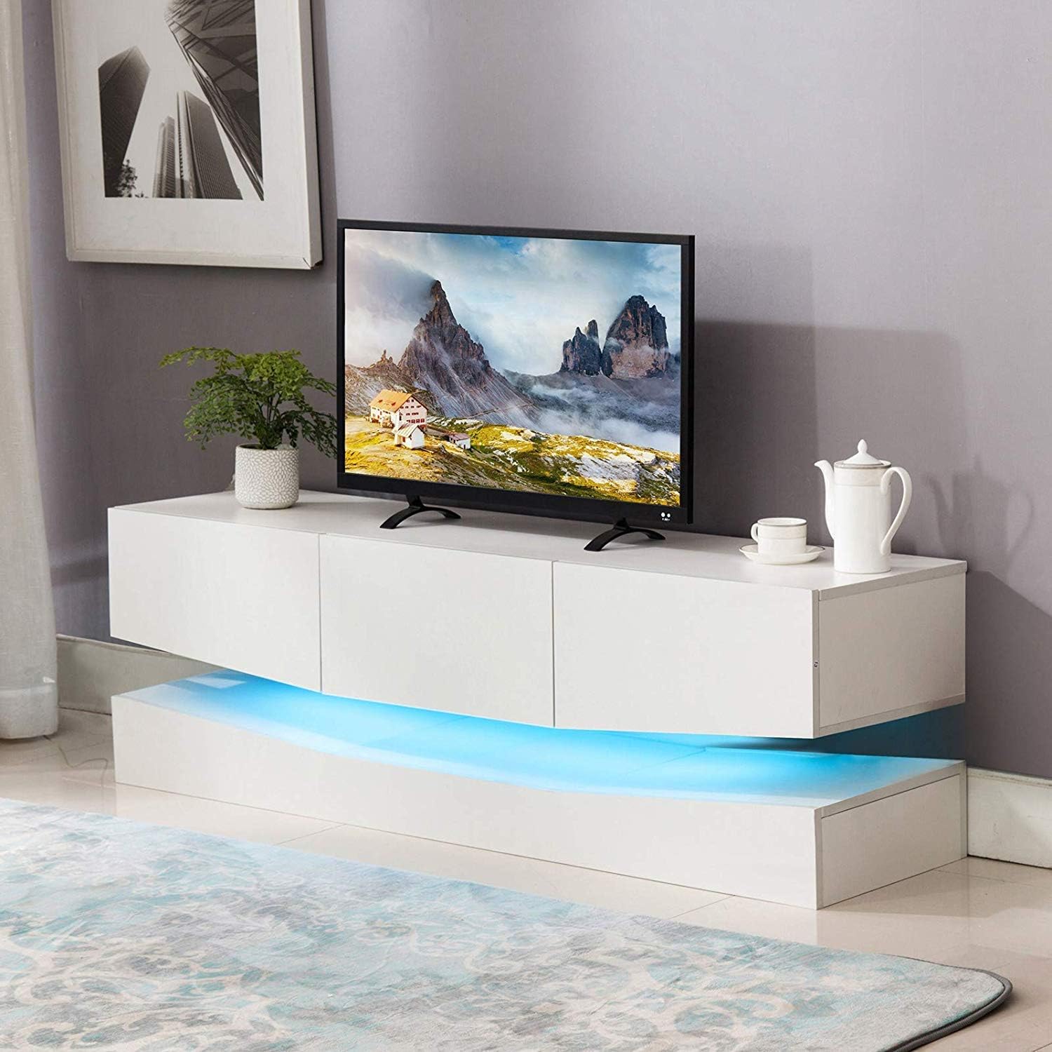 Floating Tv Stand With Led Lights