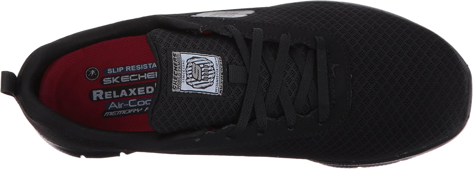 women's skechers work 77210 bronaugh slip resistant safety shoes