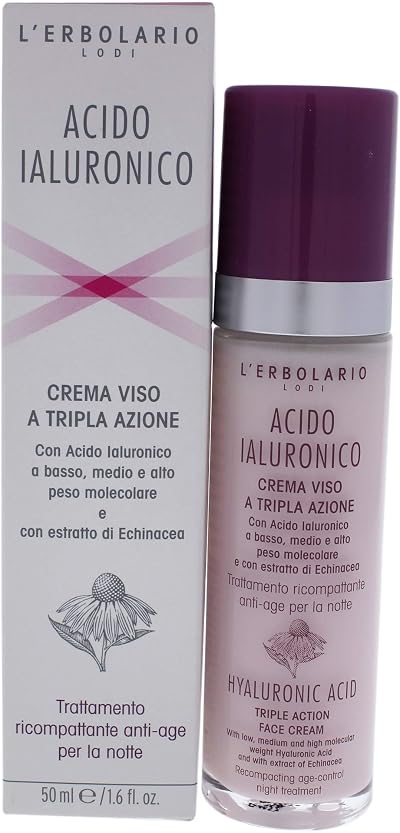L'Erbolario Hyaluronic Acid Triple Action Face Cream Moisturizing Anti-Aging