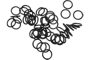 FOCMKEAS 50 PCS Nitrile Rubber O Ring 16mm OD 12mm ID 2mm Width, Metric Buna-N NBR Sealing Gasket Plumbing, Gas, Automotive and Faucet Repair, Resist Oil and Heat O-Rings, Black