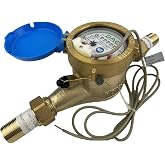 DAE MJ-75n NTEP NSF61 Lead Free Potable Water Meter, 3/4" NPT Couplings, Pulse Output, Gallon