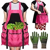 Suewidfay Gardening Apron Fruit Picking Bag, Harvesting Pouch with Quick Release Pocket, Vegetable Harvest Picking Bag