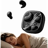 goazzzl Flat Sleep Earbuds for Side Sleepers, Invisible Mini Earbuds for Small Ear Canals, Bluetooth 5.4, 66H Battery, Noise Blocking, Waterproof, LED Display for Sleep, Work &amp; Travel（Black）