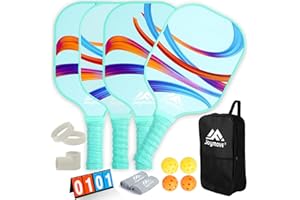 JOYMOVE Pickleball Paddles Set of 2,4,6, USAPA Approved Pickleball Paddle, Fiberglass Pickleball Set with Lightweight Pickleball Rackets, Pickleballs and Pickleball Bag, Pickleball Gifts for Beginners