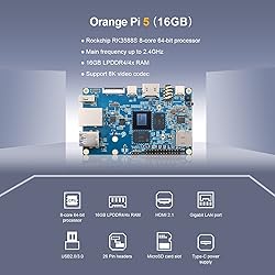 Orange Pi 5 16GB Rockchip RK3588S 8-Core 64 Bit