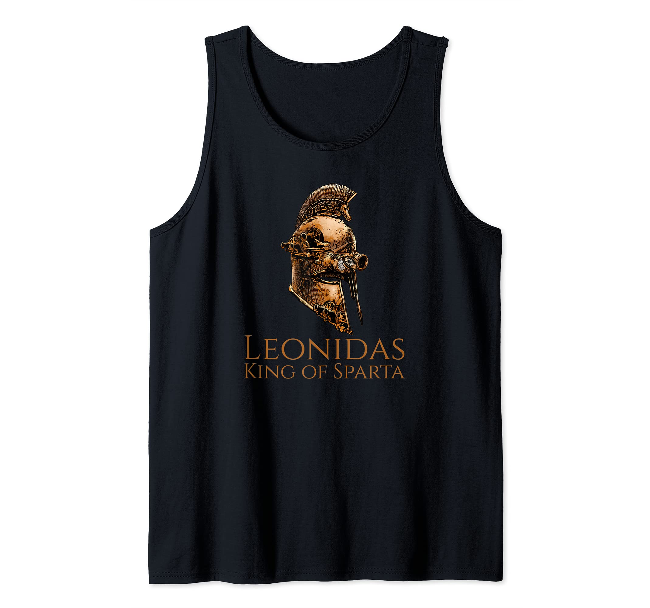 Leonidas - King Of Sparta - Steampunk Ancient Greek Helmet Tank Top