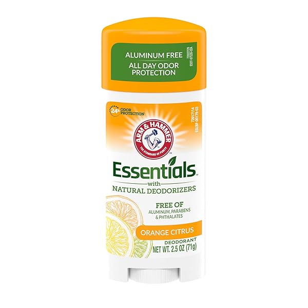 ARM & HAMMER ESSENTIALS DEODORANT, CRISP ORANGE CITRUS, 2.5 OUNCE, 6 COUNT