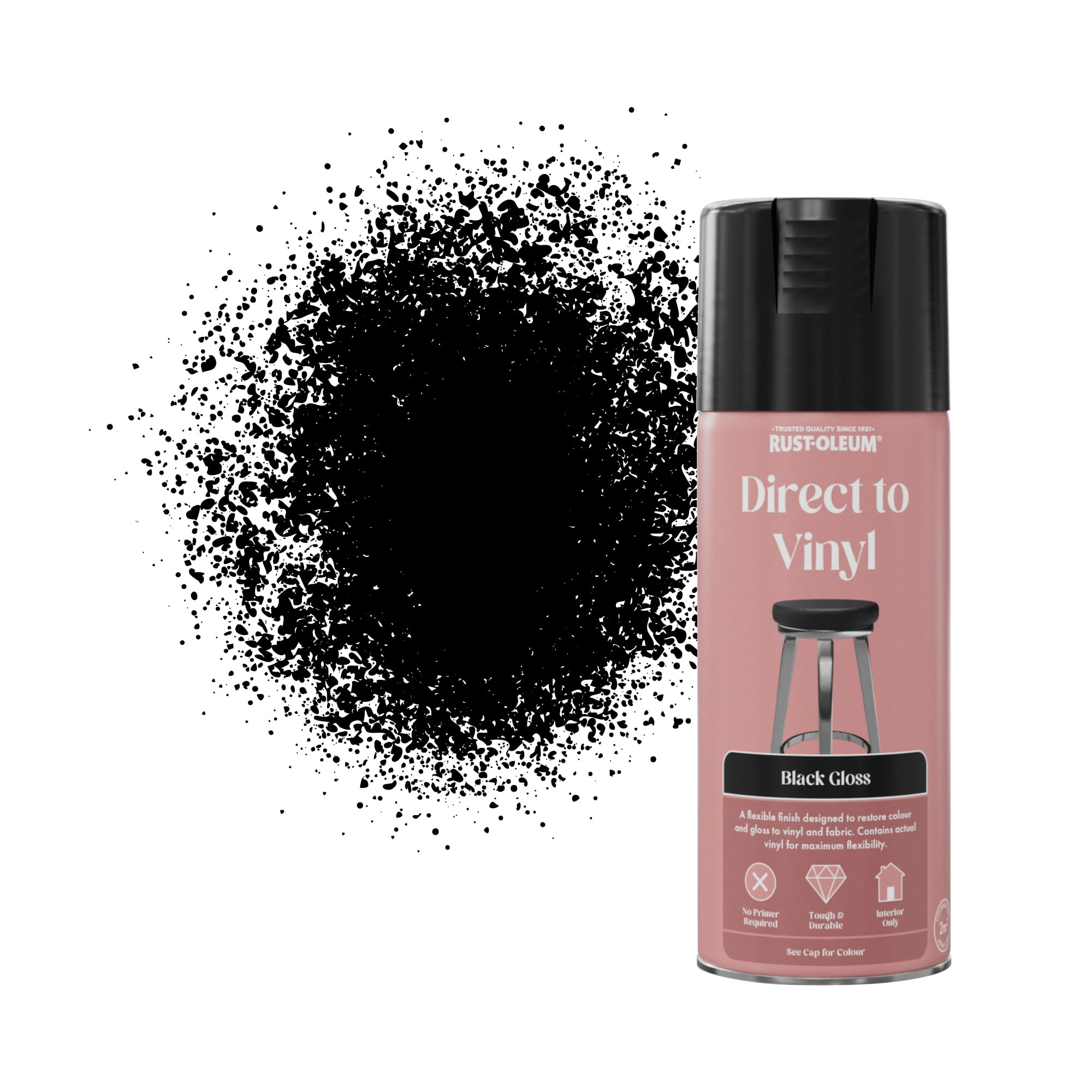 Rust-Oleum 400ml Direct to Vinyl Spray Paint - Black, AE0130001E8