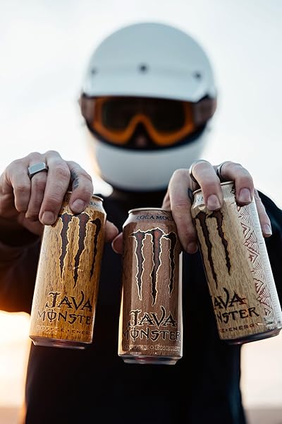 MONSTER ENERGY JAVA MONSTER VARIETY PACK – MEAN BEAN, LOCA MOCA, SALTED CARAMEL, COFFEE + ENERGY DRINK, 15 OZ (12 PACK)