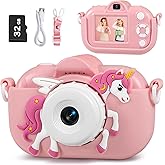 Kids Camera Toddler Toys for Girls, 3-12 Year Old Girl Birthday Gifts Toys, 48MP HD Kids Digital Camera for Kids, 1080P HD Video Toddler Camera Kid Toys Gifts for 3 4 5 6 7 8 9 10 Year Old Girls