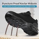 Hanani Steel Toe Caps Trainers Lightweight Boots Black EU39 UK5.5 Men Women view 2