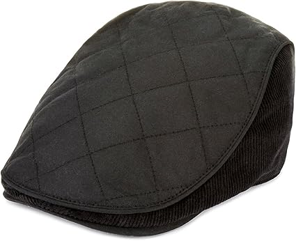 mens black flat caps uk
