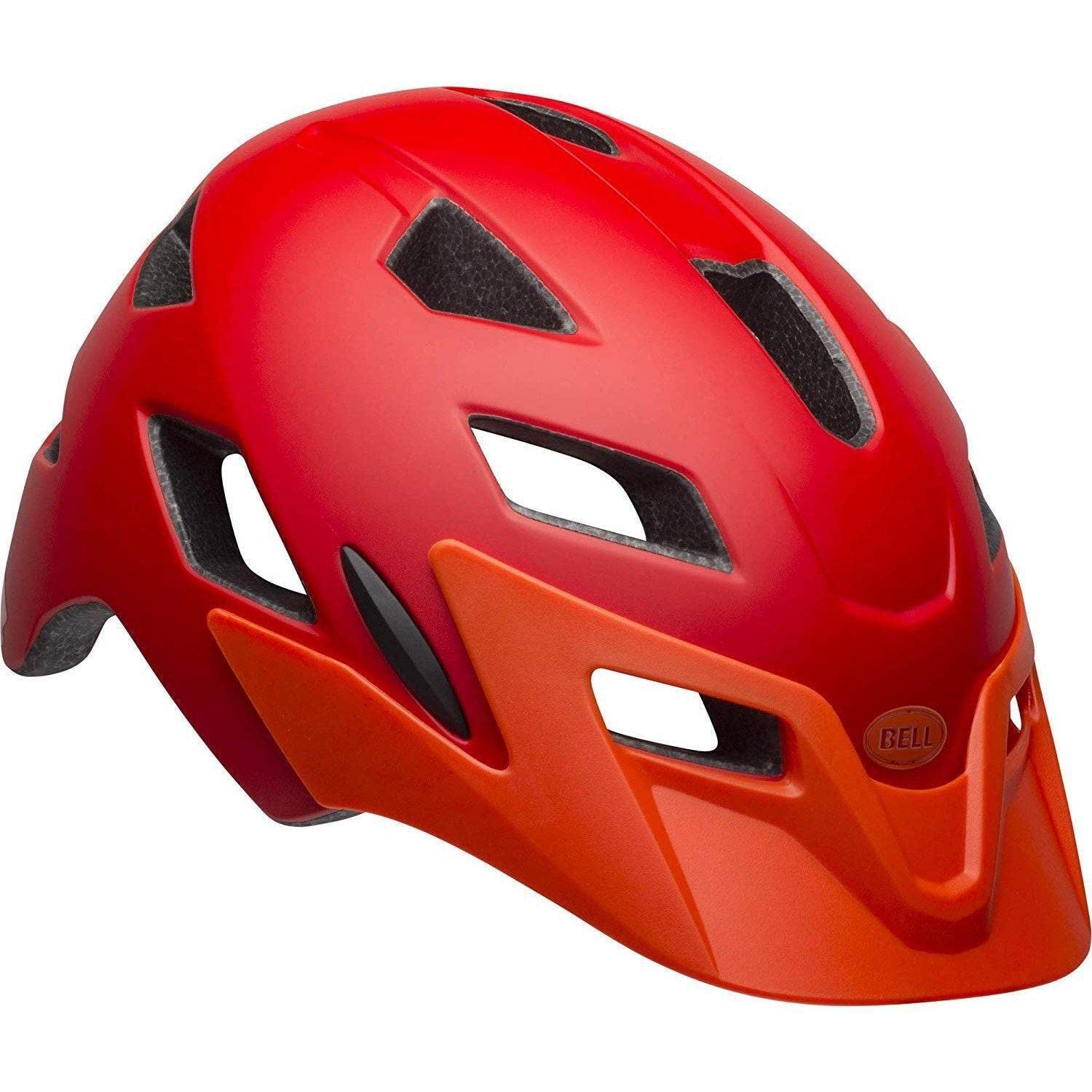 BELL Kids' Sidetrack Cycling Helmet, Matte Red/Orange, 47-54 cm
