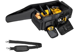 OUUTMEE Chainsaw Carrying Case, Waterproof Foldable Chainsaw Storage Bag Compatible with EGO, Dewalt, Greenworks 10 & 12 Inch Cordless Power Chainsaw & Accessories