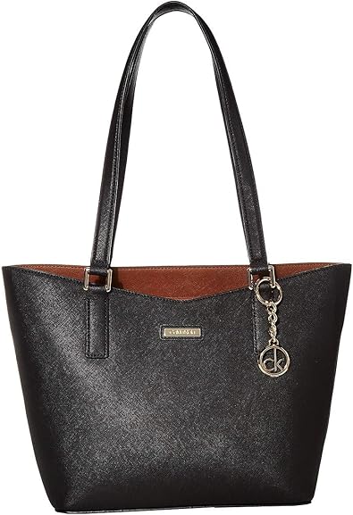 calvin klein key item saffiano leather tote