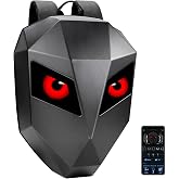 XQCK LED Motorcycle Backpack, LED Knight Backpack with App Control Programmable Full Color Screen, Large Capacity Hard Shell Waterproof Helmet/Laptop Backpack
