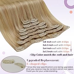 LaaVoo Hair Extensions Clip ins Real Human Hair