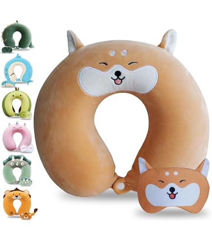 thumbnail image 2 of NAKANZI Travel Neck Pillow Airplane- Premium Memory Foam Pillow& Cooling Washable 2 of 10