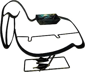 Pelican Candle Holder Centerpiece Table Top Decor Open Metal Work Figurine Candles on Rope Holder Decorative Votive Tealight Pillar Nautical Coastal Brown